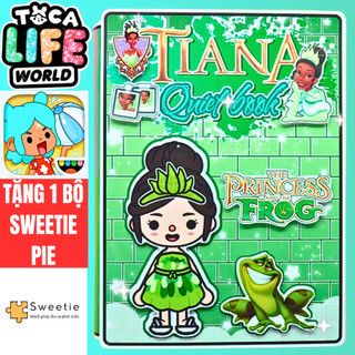Học Liệu Toca Pricesss Tiana Quite Book, Đồ chơi bóc tách , đồ chơi thủ công , thông minh , trí tuệ