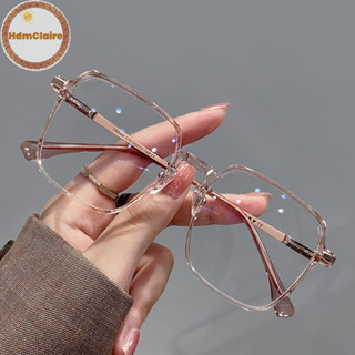 Hdmclaire Thời Trang Vuông Chống Ánh Sáng Xanh Kính Siêu Nhẹ Trong Suốt Khung Kim Loại Dành Cho Nữ Máy Tính Bảo Vệ Mắt Kính VN