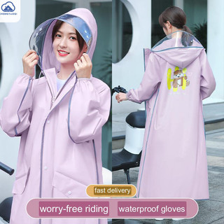 Chongtaoqi Áo Mưa Nữ Dài Toàn Thân Mưa Bảo Vệ Pin Điện Xe Đơn Người Một Mảnh poncho