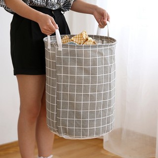 Sọt vải / giỏ vải canvas đa năng chống thấm nước đựng đồ, quần áo, đồ chơi, sọt vải đựng quần áo bẩn-prune