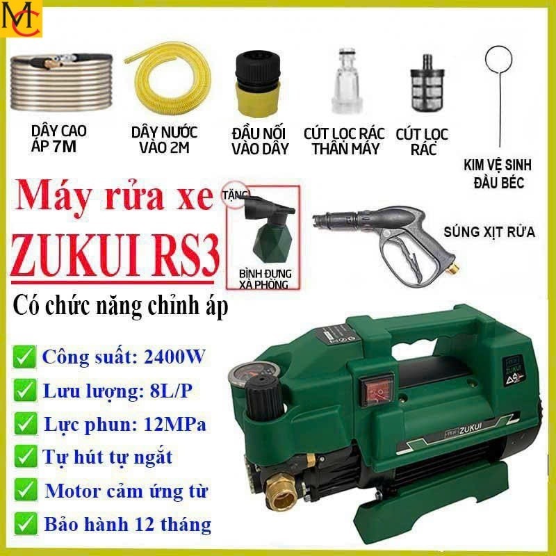 MÁY RỬA XE MINI OSAKA RS3 2400 dây đồng 100% mẫu mới /bảo hành 12 tháng MC máy  xây dựng