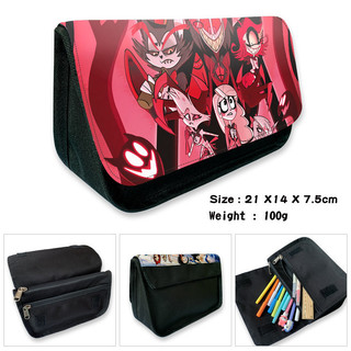 Hazbin Khách sạn Hoạt Hình Trẻ Em Tam Giác Màu Dây Kéo Lật Canvas Sinh Viên Hộp Đựng Hộp Bảo Quản Quà Tặng
