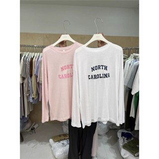 Jiashuchen Lưới Mỏng Ice Silk Áo Thun Dài Tay In Chữ Mùa Hè Rời Hơi Trong Suốt Bên Ngoài Điều Hòa Không Khí Áo