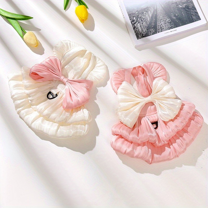 Mùa Hè Cho Chó Váy Cotton Họa Tiết Hoa Chó Váy Váy Thú Cưng Mèo Công Chúa Đầm Thú Cưng Dễ Thương Quần Áo Có Nơ