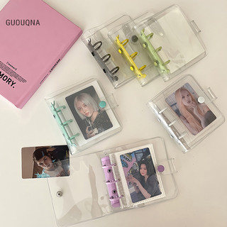 Guouqna Chất Kết Dính Trong Suốt Album Ảnh Kpop Photocard Chủ Thần Tượng Thẻ Thu Thập Sách Chất Kết Dính Photocards Album Thẻ Chất Kết Dính GUOUqna