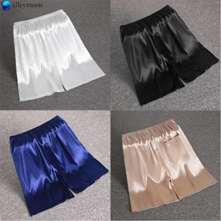 Quần short mặc ngủ vải lụa bóng lưng thun dành cho nam