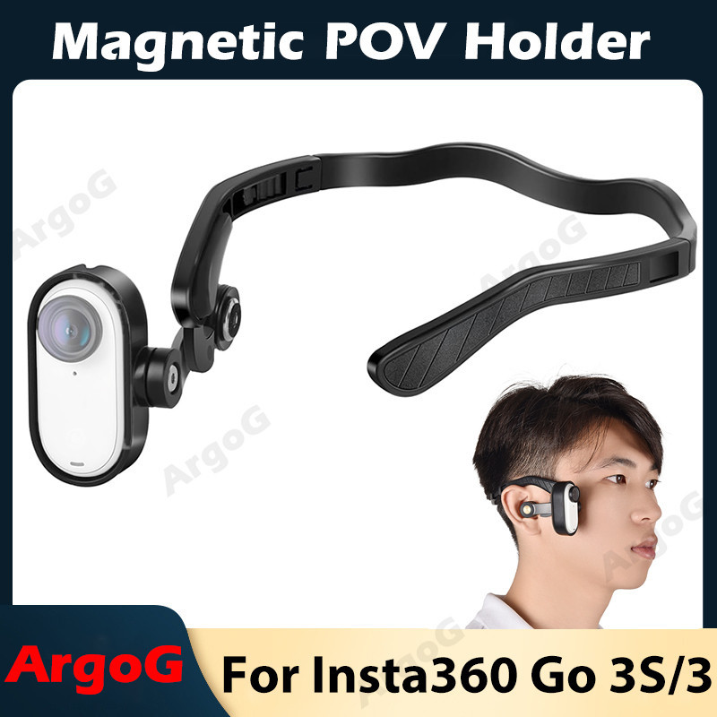 ArgoG Giá Gắn Từ Tính POV cho Insta360 GO 3S/GO 3 Đeo Đầu - Phụ Kiện Insta360 GO 3S