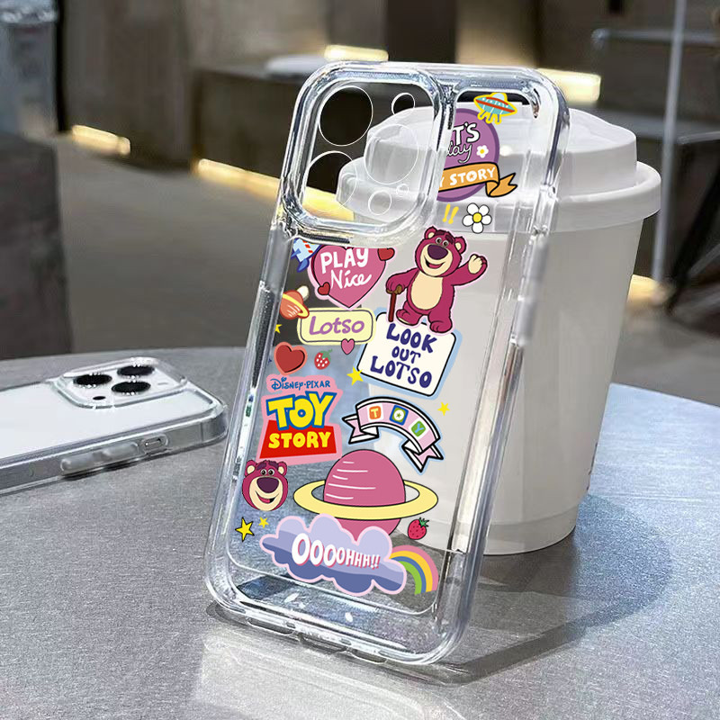 Ốp Lưng Gấu Dâu Dễ Thương Cho Samsung Galaxy A54 A05 A05S A34 A14 A55 A35 A15 A25 A75 A52 A52S A53 A
