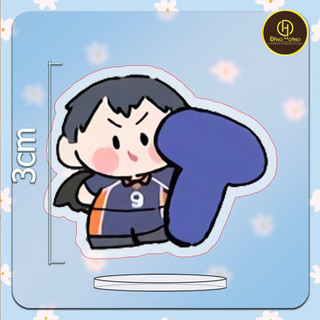 ( 3cm ) Mô hình standee Haikyuu!! Vua bóng chuyền ver Bảng chữ cái anime chibi mica trưng bày xinh xắn_ĐH