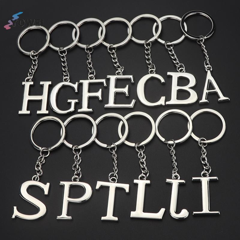 Yowei Sáng Tạo Bảng Chữ Cái Mặt Dây Chuyền Thời Trang 26 Chữ Cái Bảng Chữ Cái Ban Đầu Móc Khóa 26 Ch
