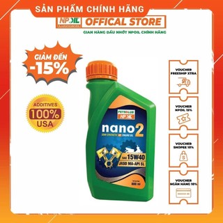 Dầu nhớt xe máy PETROLUB NANO2 15W40 4T - 1L/ 0,8L