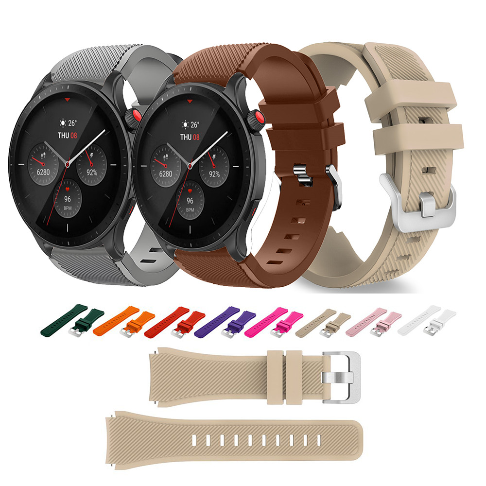 Dây đeo silicon cho Huami Amazfit GTR 2 3 4 47mm GTR 4 GTR2 GTR 2E GTR3 GTR4 Pro Dây đeo đồng hồ mềm