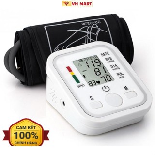 Máy đo huyết áp điện tử, đo bắp tay sử dụng pin và cáp, hỗ trợ giọng đọc tiếng việt- VHMART