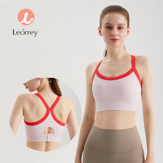 Leorrey-Áo ba lỗ tập gym Áo ngực có đệm hỗ trợ cao Tập luyện thể dục Yoga Áo ngực thể thao
