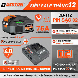 PIN DEKTON Hệ M21 Plus Chân Pin Phổ Thông, Pin Chống Cháy Dòng xả Cao 75A