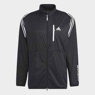  adidas Đánh gôn Áo Khoác Dài Tay 3 Sọc WIND.RDY Nam Đen HG8308
