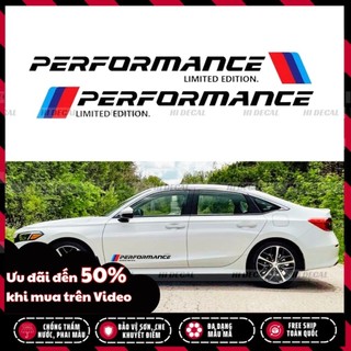 [1 Tem] Tem Peformance dán xe ô tô | TDVT-001 | Decal dán ô tô cao cấp chống thấm nước, chống phai màu