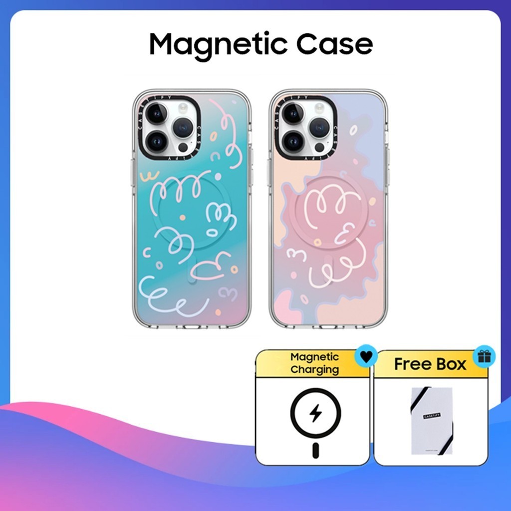 Casetify Pretty Gradient Flower Hard Plastic PC Case cho iPhone 11 15 12 13 14 Plus Pro Max Vỏ