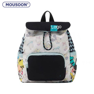 MOUSOON Ba lô hoạt hình dễ thương Chuột Mickey mới Ba lô dây rút thông thường thời trang