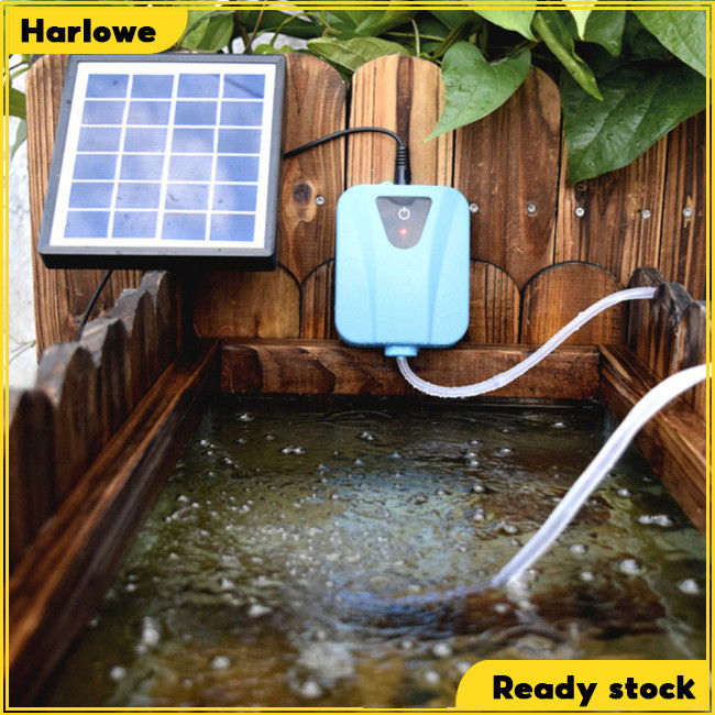Harlowe Máy tạo oxy chạy bằng năng lượng mặt trời Máy bơm oxy nước Máy sục khí ao Bể cá Airpump