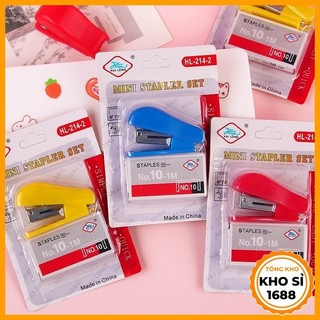 Kẹp ghim bấm giấy, dụng cụ bấm ghim mini tiện dụng cho học sinh văn phòng, văn phòng phẩm E1526