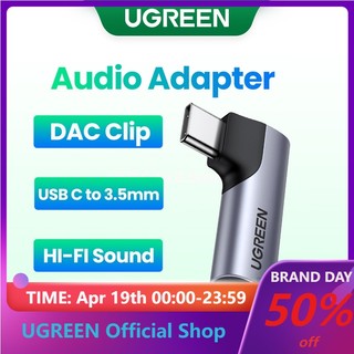 Đầu chuyển đổi âm thanh UGREEN USB Type C sang Chip DAC 3.5mm thích hợp cho SAMSUNG S10 Huawei P40 Surface Pro 7