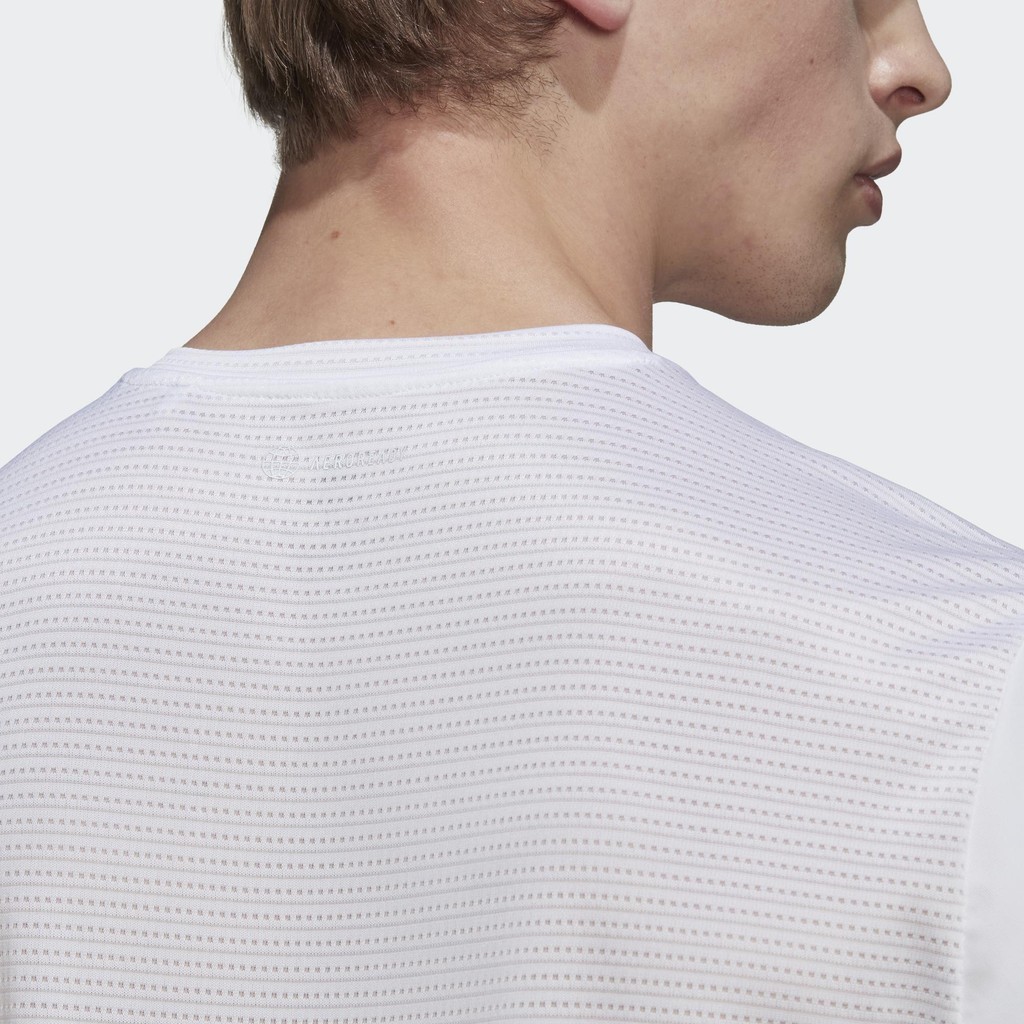 Adidas Chạy Áo Thun Ngắn Tay Chạy Bộ Graphic In-Line AEROREADY Own the Run Nam trắng HA4316