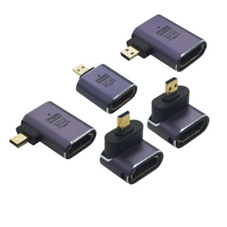 1 Bộ Chuyển Đổi Mini / Micro Mới Tương Thích HDMI Nam Sang Nữ Màn Hình Máy Chiếu HDTV Adapter UHD 8K 60HZ HD 2.1 48Gbps 90 Độ