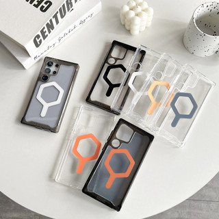 Uag Trong Suốt Ice Crystal Có Từ Tính Dành Cho Samsung Galaxy S24 Ultra S24 Plus S24 + S24ultra S24plus Vỏ Điện Thoại Chống Rơi Chống Va Đập
