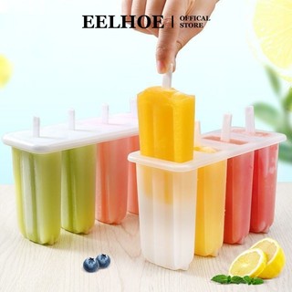 EELHOE 4 Lưới/Bộ Khuôn Làm Kem Popsicle Có Nắp Đậy Dùng Cho Thực Phẩm Gia Đình Bằng Nhựa Pp Tự Làm Nước Ép Trái Cây Ice Pop Ice Cream Maker Khuôn miiki_vn