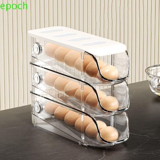 Hộp bảo quản trứng epoch, loại ngăn kéo 1 / 2 / 3 lớp trứng, lưu trữ di động có thể xếp chồng dung tích lớn khay trứng giữ tươi tủ lạnh nhà bếp