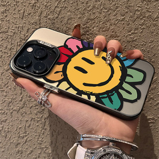 ốp iphone 11/12/13/14/15 Pro Max Chống sốc mỉm cười hoa hướng dương mờ cứng Case For ốp lưng iphone 11,12,13,14,15,11PM,12PM,13PM,14PM,15PM