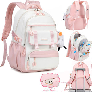 Ba lô bé gái, Ba lô đi học, Ba lô trẻ em nhẹ Túi chức năng Kawaii Teen School Ba lô chống Watrer cho trường tiểu học, 9-20 tuổi