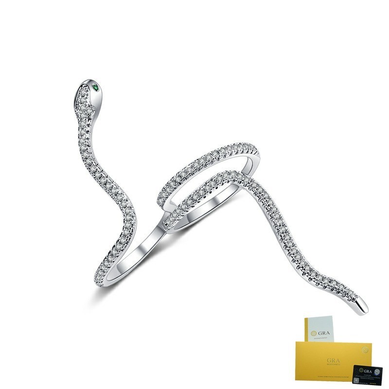 Đồng Hồ Nhẫn Moissanite Bạc-S925 Phong Cách INS, Elegance Nữ Hoàng