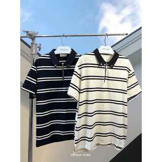 Áo polo unisex zip kẻ cao cấp tss-6779 by coccach