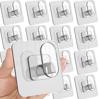 Móc treo tường tự dính - Móc treo tường trong suốt - Móc dính không dấu vết - Giá chịu tải nặng - Giá treo khăn chìa khóa đa chức năng - Dành cho phụ kiện phòng tắm nhà bếp