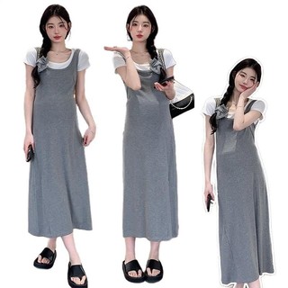 Sét yếm bầu đẹp MAMADRESS giá rẻ thiết kế HAI CHI TIẾT YẾM KÈM ÁO chất cotton mềm mại mặc đi làm đi chơi tiện lợi SY6