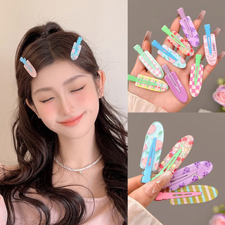 Dopamine dễ thương traceless kẹp tóc nữ trán bên nổ kẹp 2024 phụ kiện tóc mới