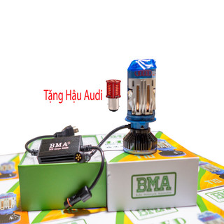 Đèn led pha bi cầu t10- 80w 12.24v/dc chân h4 tuổi zin xe máy, ô tô