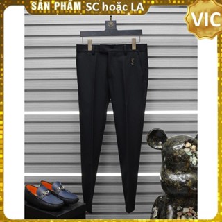 Quần Vải Nam - Quần Âu Thêu Họa Tiết Logo YSL Ôm Ống Bó Hàn Quốc - Mặc Là Đẹp (HOẢ TỐC) QA2076