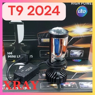 Bóng đèn Pha led T9 Mẫu mới 2024 chân H4( tặng 1 bóng Hậu nháy Audi) phù hợp tất cả các loại pha ô tô, xe máy chân H4