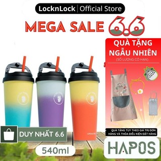 Ly giữ nhiệt kèm ống hút LocknLock 540ml Chính hãng, giữ nhiệt lâu, phối màu năng động LHC4151 - HAPOS MALL OFFICIAL