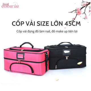 Cốp vải đựng đồ nail, đồ trang điểm size lớn 45cm cốp vải cao cấp chống nước có quai xách tiện lợi MS 8821[ SUGI ]