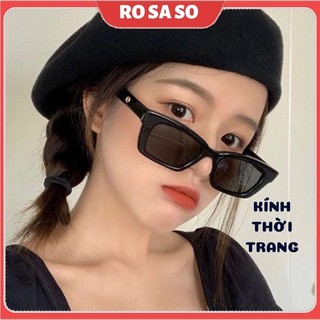 Kính mát nữ thời dễ đeo phong cách reto trang chống tia UV, kính thời trang cổ điển ROSASO K01