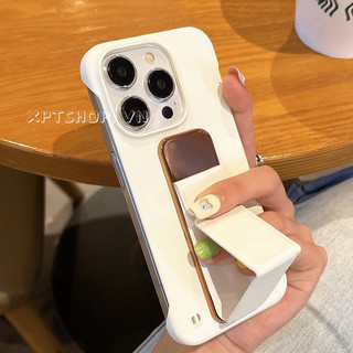  Skincare PC Nửa Gói Giá Đỡ Ốp Lưng Điện Thoại iPhone 15 Pro Max 15 Pro 15 14 13 12 11 Pro Max Chống Sốc Bảo Vệ Bao 