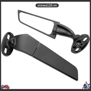 Casuall 2 Chiếc Xe Máy Gương Chiếu Hậu Có Thể Điều Chỉnh Xoay Gió Cánh Thay Thế Cho Ninja 250 300 H2 H4