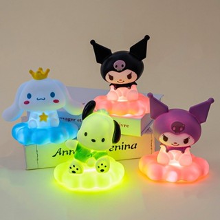 Anime Sanrio Đèn Ngủ Cinnamoroll Kuromi Pochacco LED Dạ Quang Đèn Bàn Trẻ Em Chiếu Sáng Ban Đêm Đèn Trang Trí Quà Tặng Không Khí Ánh Sáng
