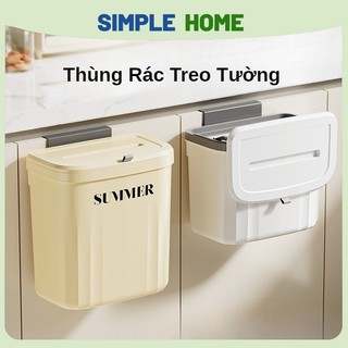 Thùng rác nhà bếp cửa tủ thùng rác có nắp treo tường rác có thể tái chế giỏ