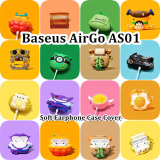 [Imamura] Dành cho Vỏ Baseus AirGo AS01 Kiểu dáng hoạt hình mát mẻ Vỏ tai nghe silicon mềm Vỏ NO.3