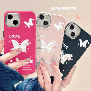Ốp Điện Thoại TPU Mềm Bướm Trắng Tương Thích Cho IPhone 15 11 12 14 13 Pro X XS Max XR 7 + 8 Plus Cặp Đôi Nút Vỏ Chống Sốc Bảo Vệ Camera